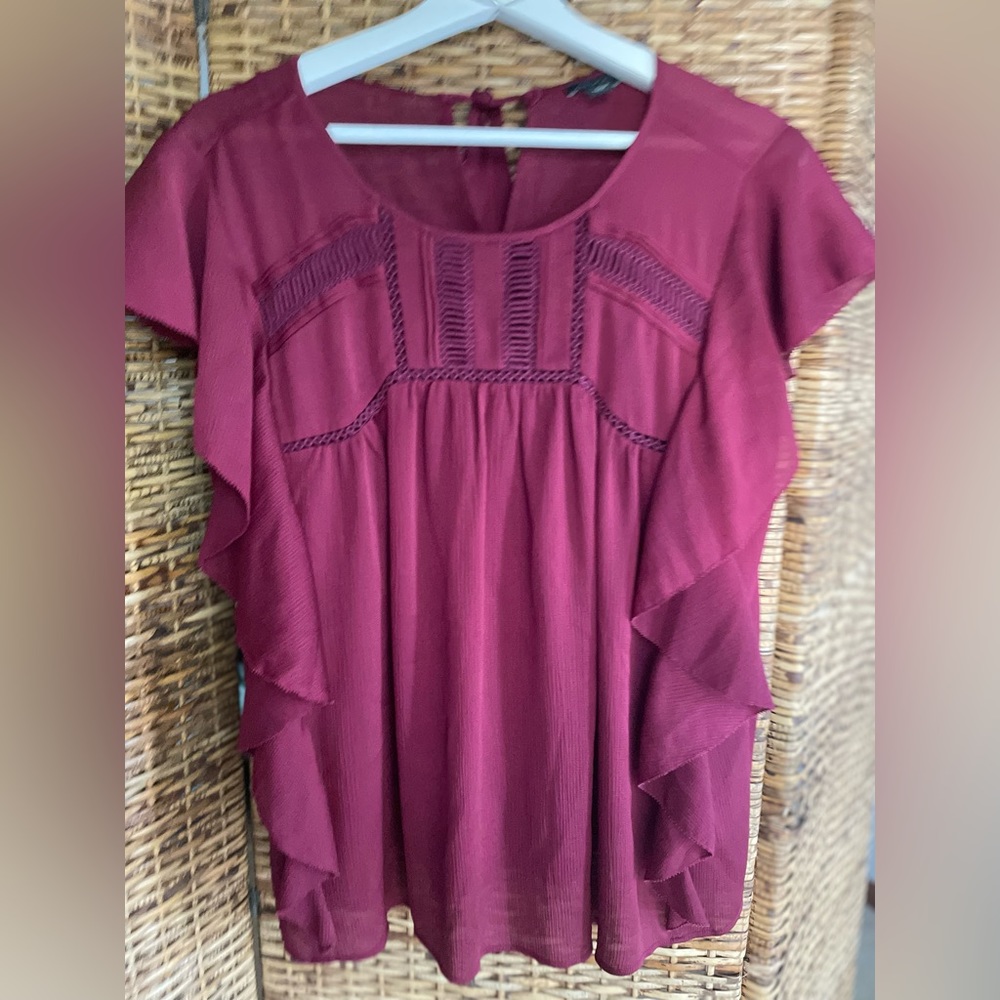 Maroon Ann Taylor M blouse